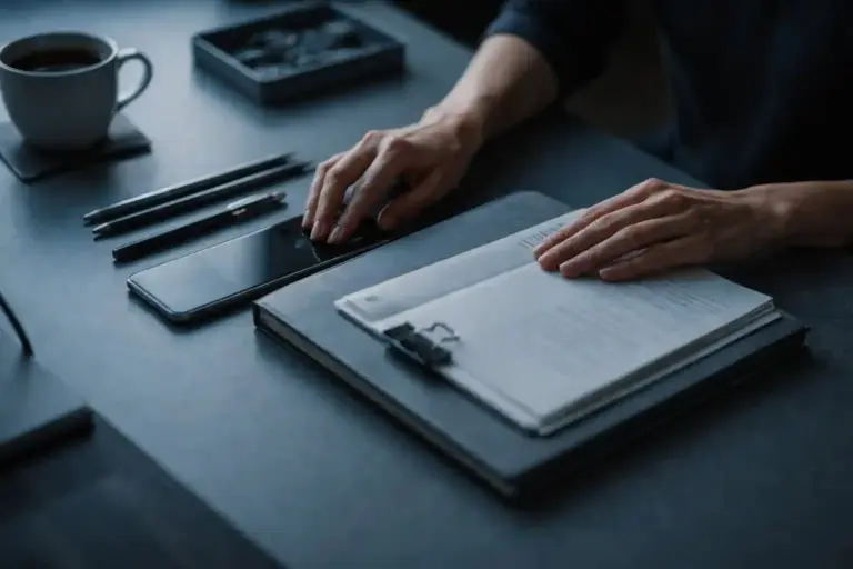 Как перестать контролировать — руки выстраивают предметы на столе в идеальном порядке