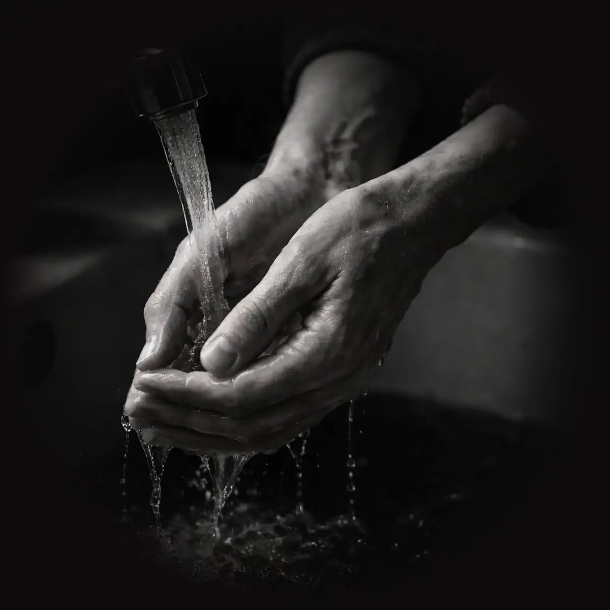 ОКР — руки под водой, навязчивое мытьё рук